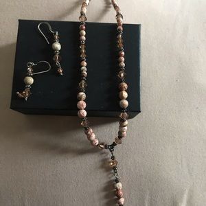Necklace with matching earrings